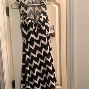 Black and White Chevron Dress